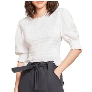 Veronica Beard | Langston White Smocked Blouse